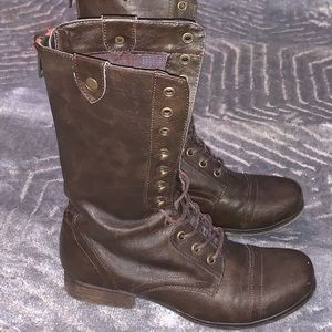 Steve Madden Brown Lace Up Boots SZ 6